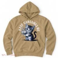 Rage Consumes Me Funny Cat Meme Hoodie thumb 0