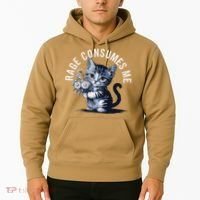 Rage Consumes Me Funny Cat Meme Hoodie thumb 2