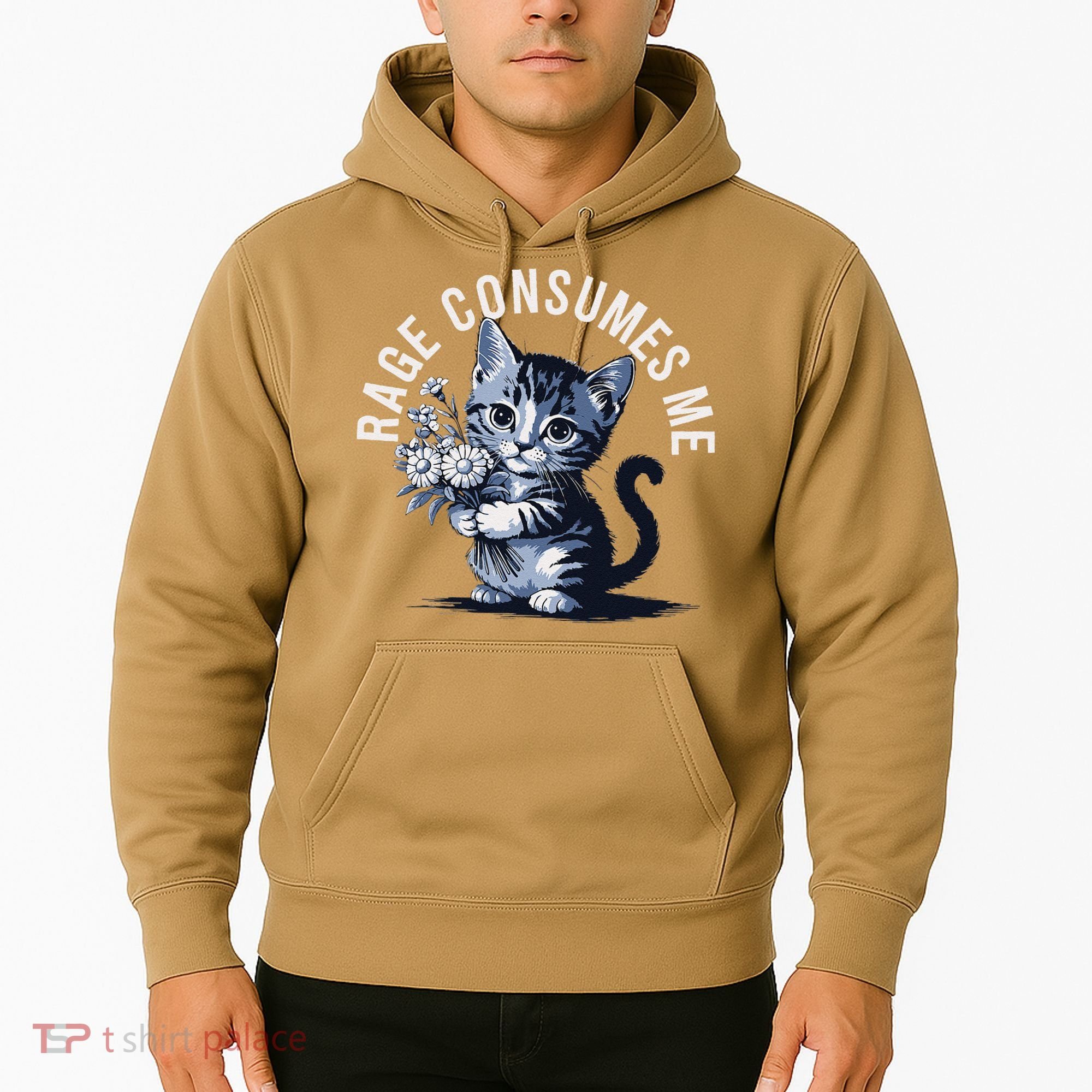 Rage Consumes Me Funny Cat Meme Hoodie