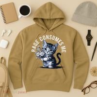Rage Consumes Me Funny Cat Meme Hoodie thumb 3