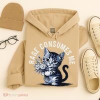 Rage Consumes Me Funny Cat Meme Hoodie thumb 4