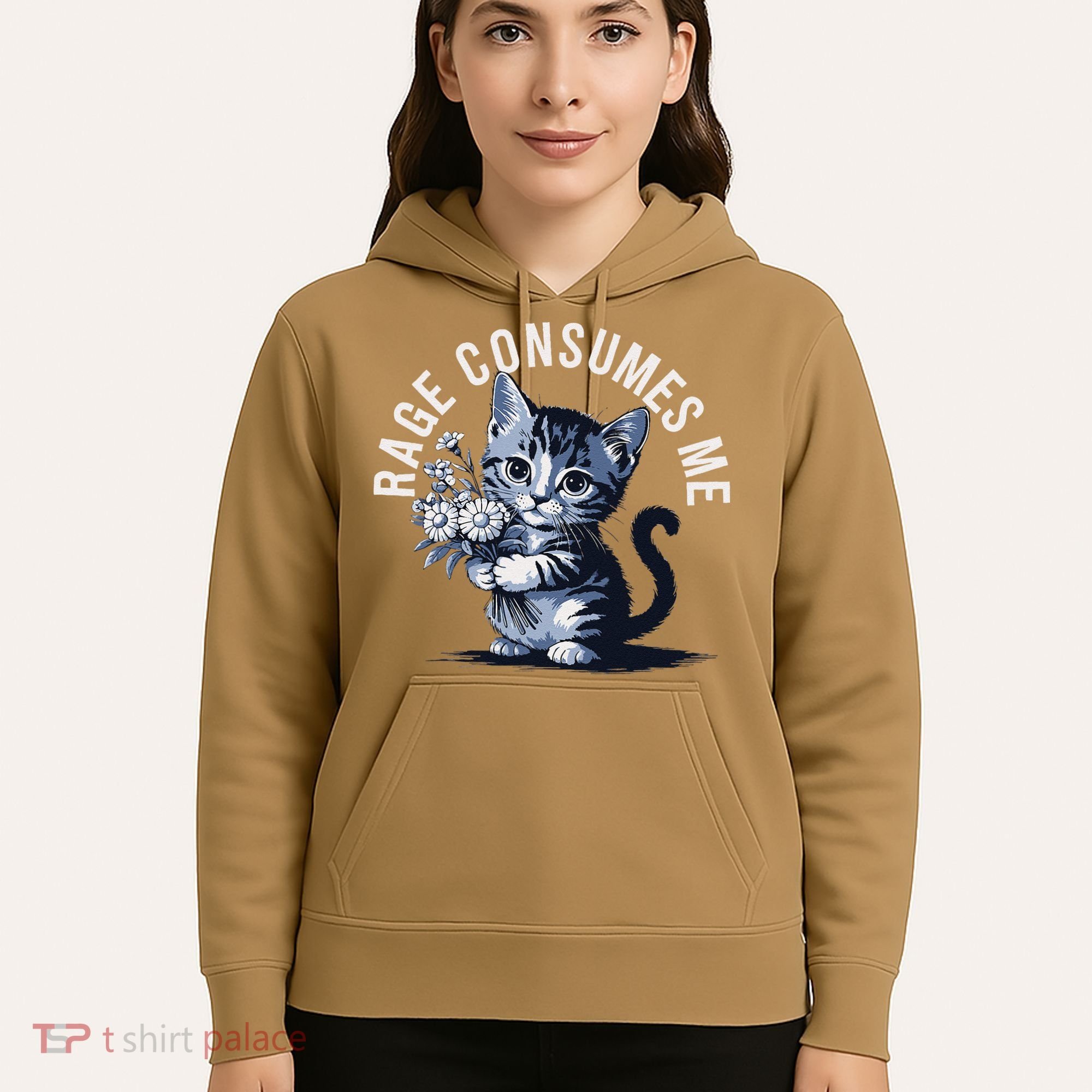 Rage Consumes Me Funny Cat Meme Hoodie