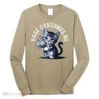 Rage Consumes Me Funny Cat Meme Long Sleeve Shirt thumb 0