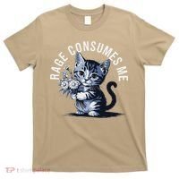 Rage Consumes Me Funny Cat Meme T-Shirt thumb 0