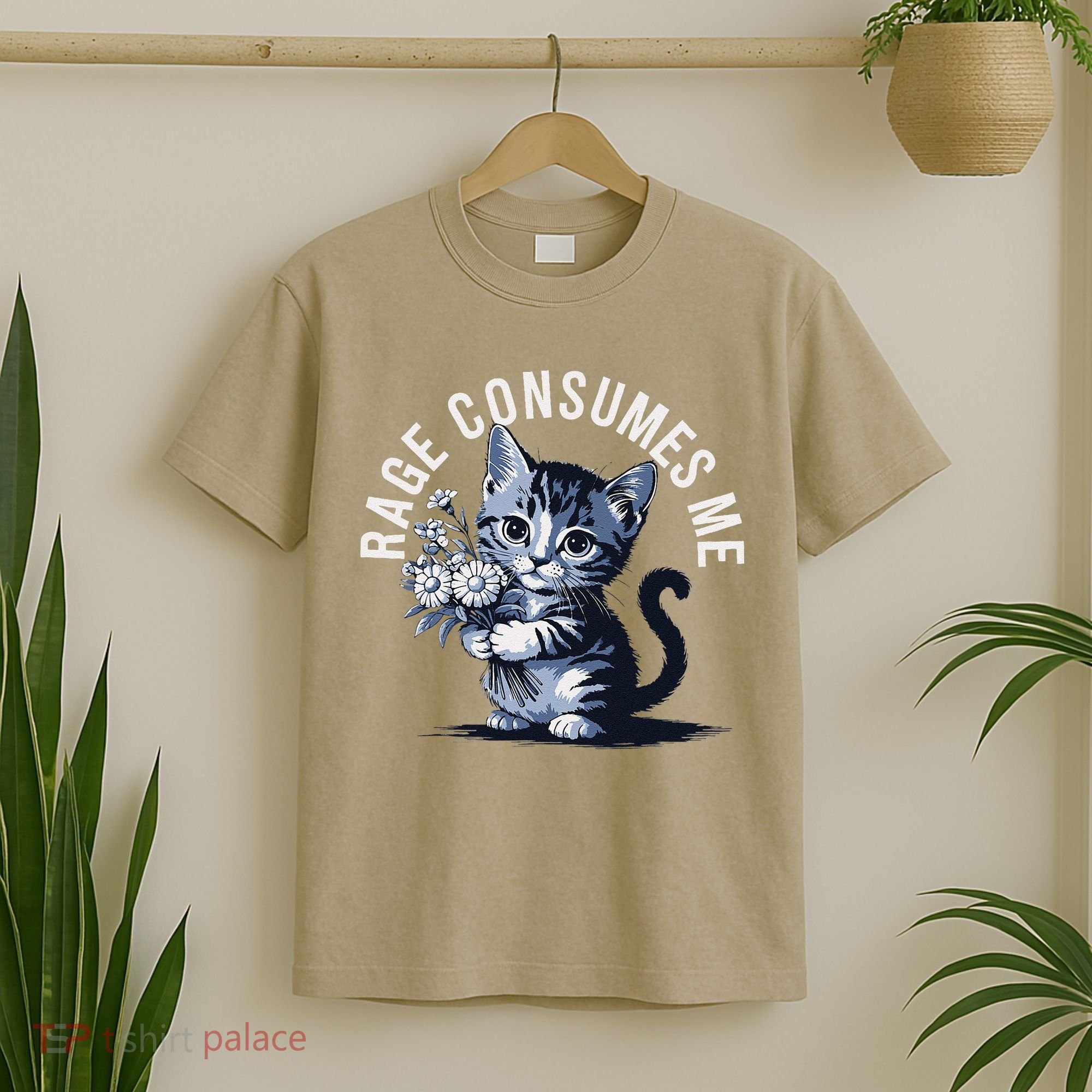 Rage Consumes Me Funny Cat Meme T-Shirt