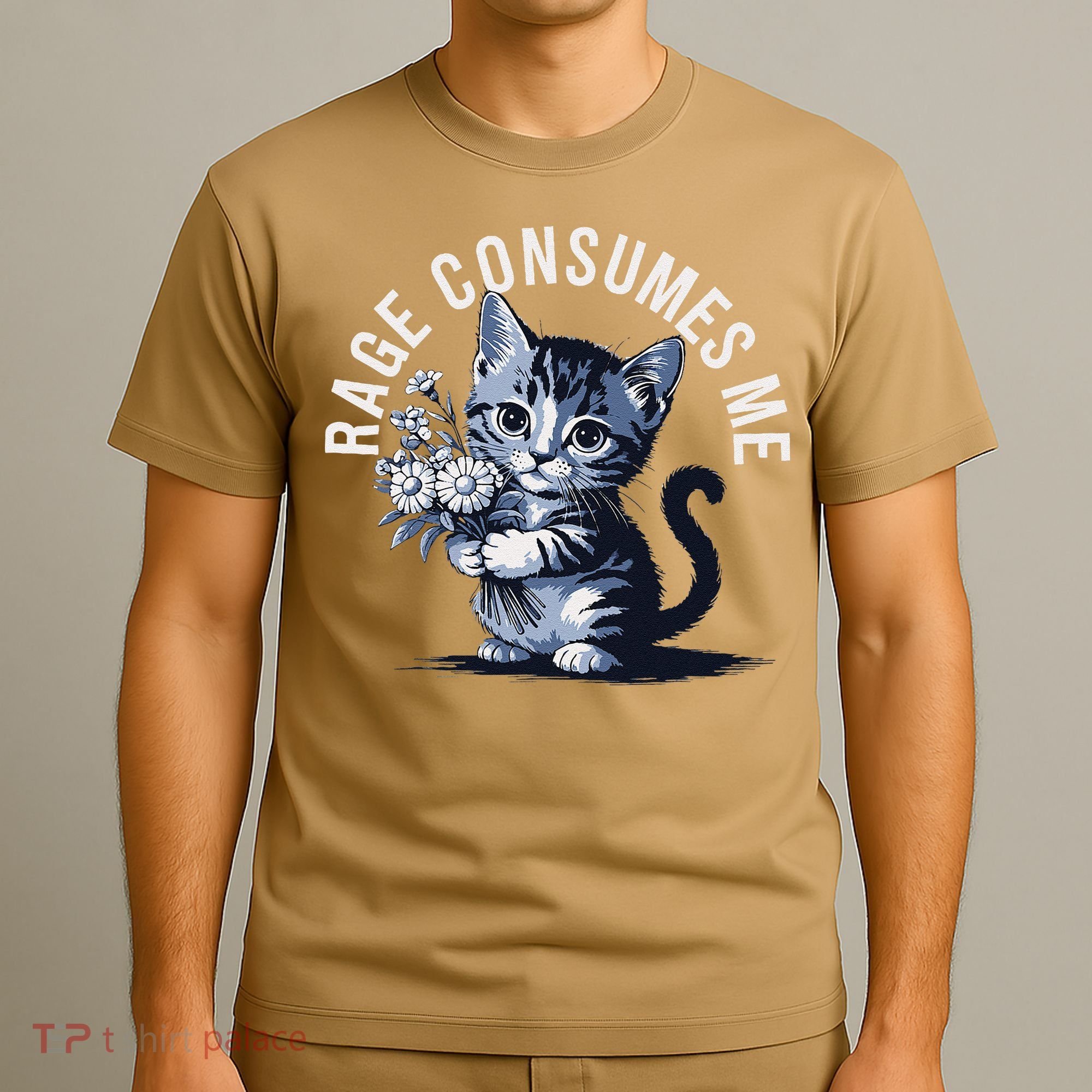 Rage Consumes Me Funny Cat Meme T-Shirt