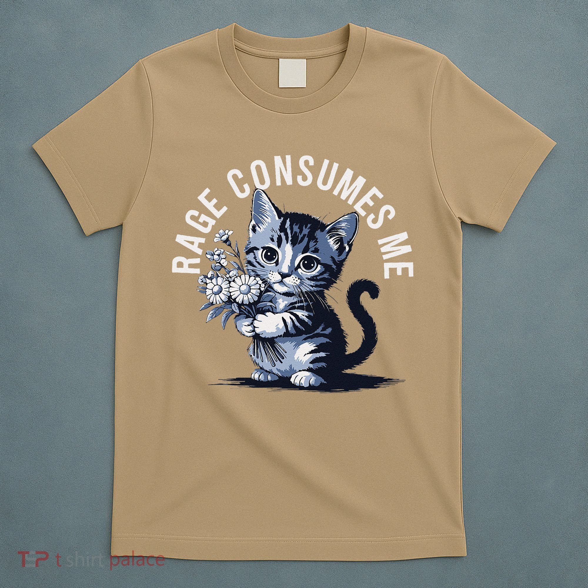Rage Consumes Me Funny Cat Meme T-Shirt