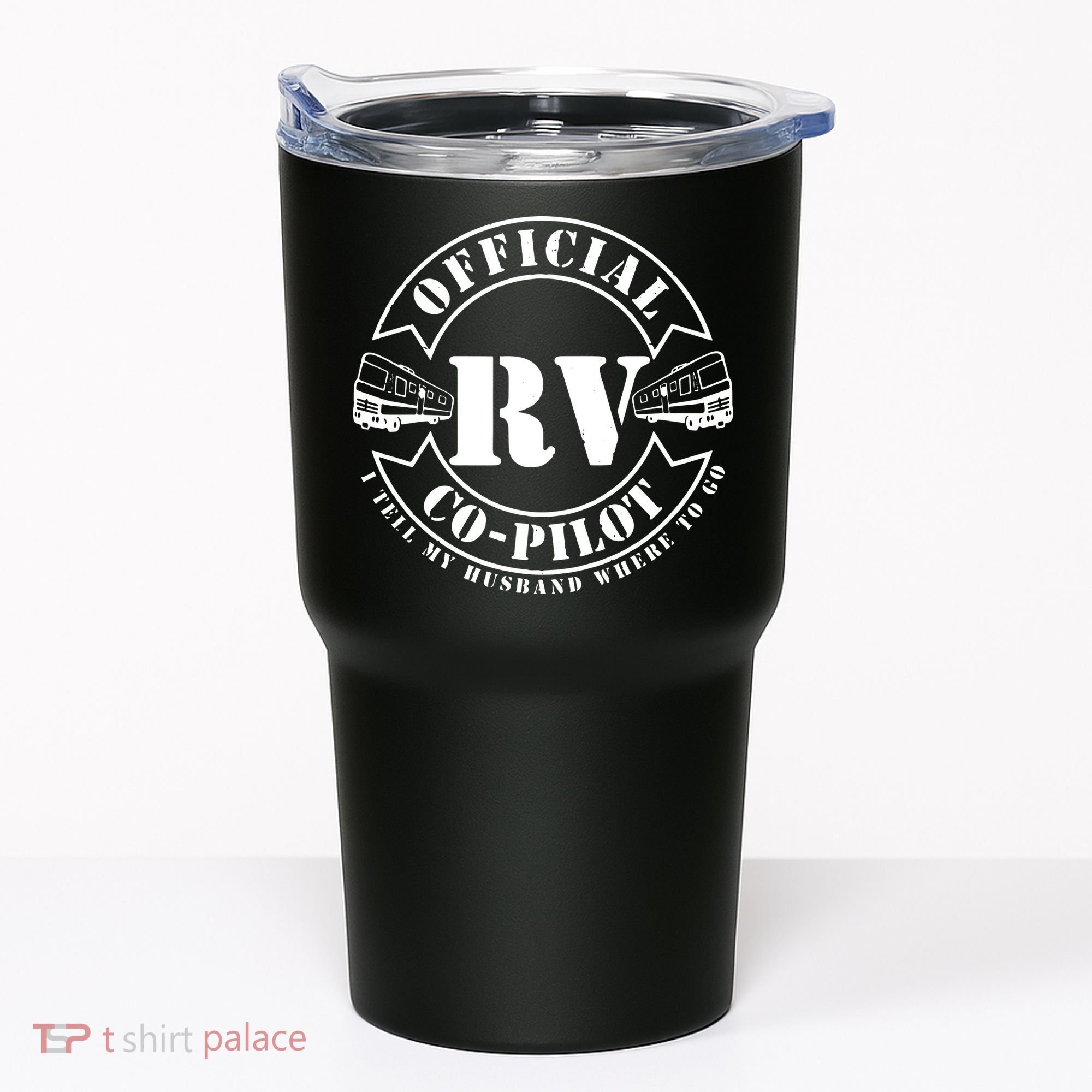 RV CoPilot Motorhome Camping Retirement Adventure Tumbler