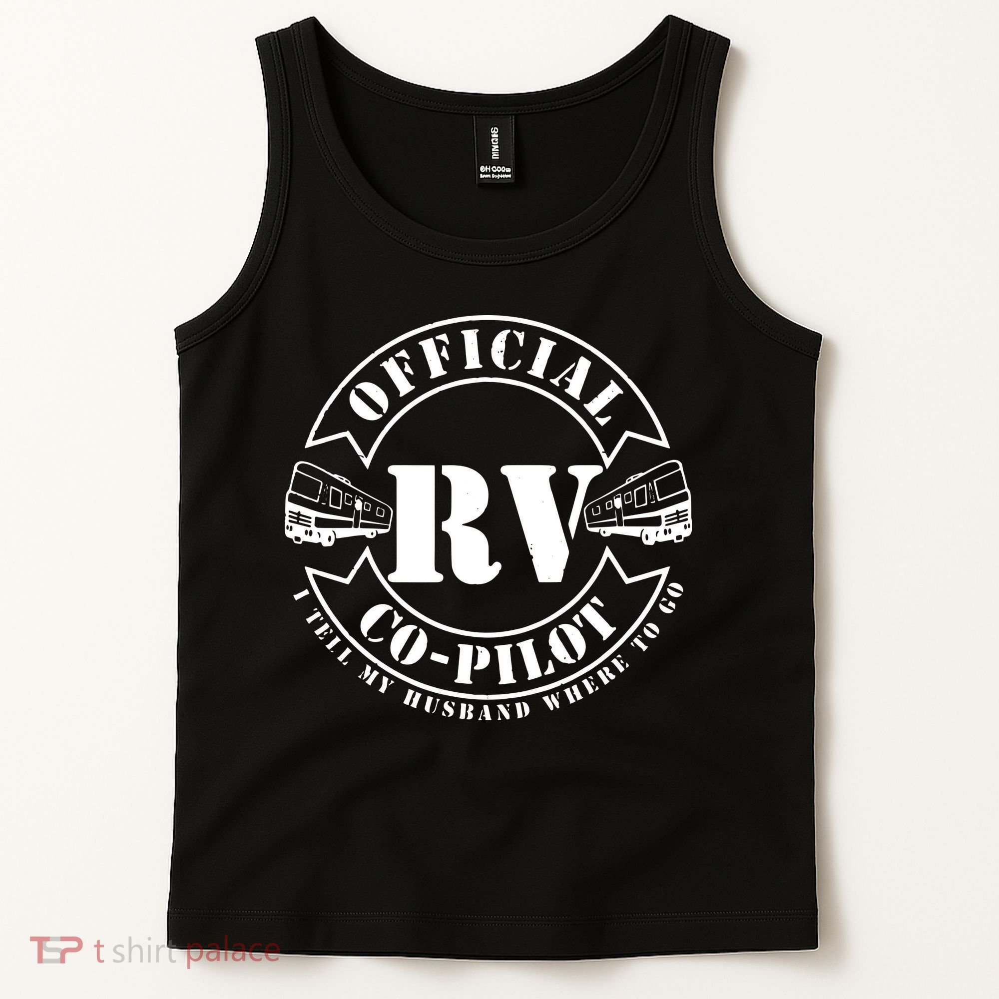 RV CoPilot Motorhome Camping Retirement Adventure Tank Top