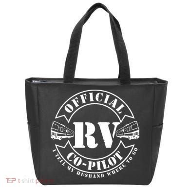 RV CoPilot Motorhome Camping Retirement Adventure Tote Bag