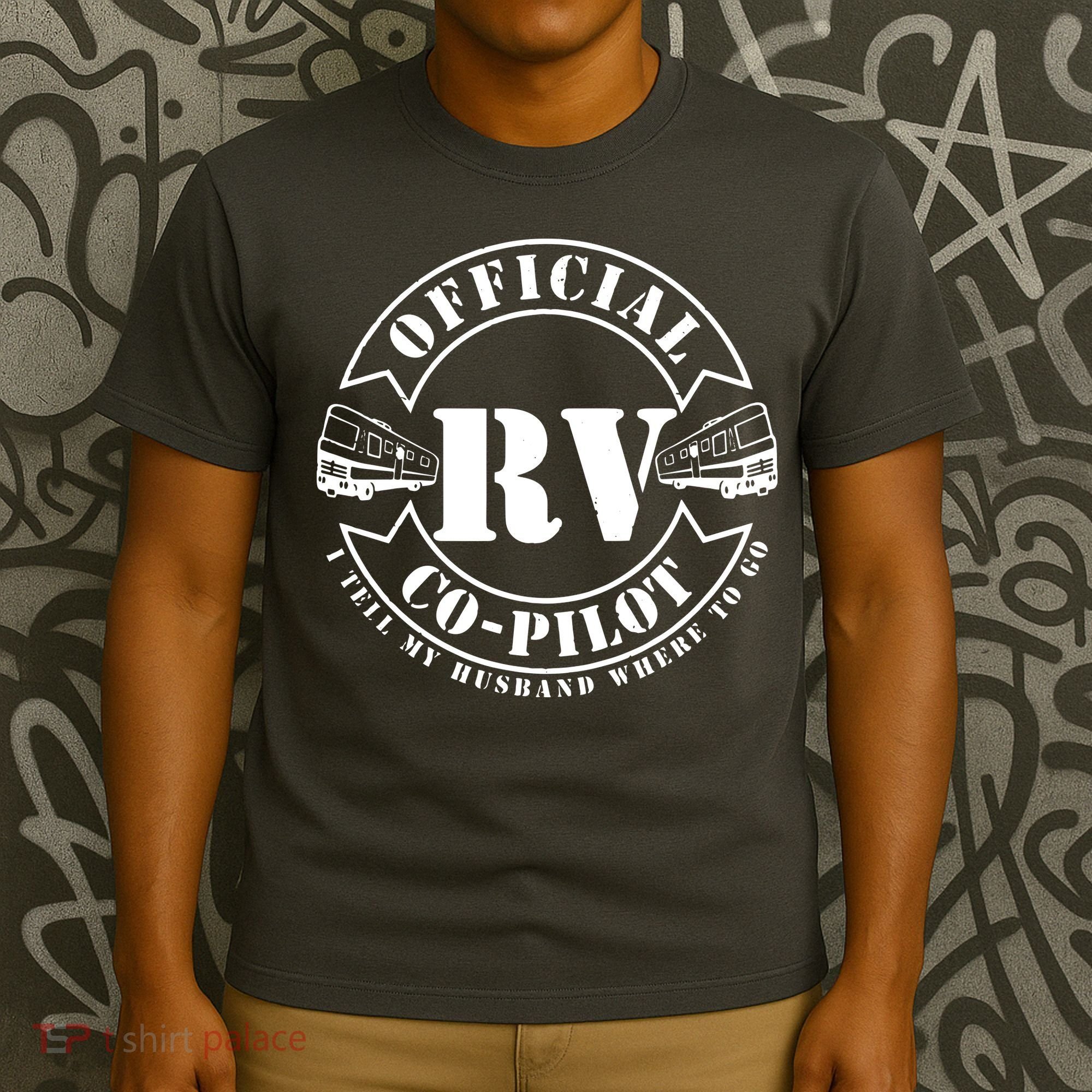 RV CoPilot Motorhome Camping Retirement Adventure T-Shirt
