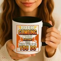 Rock Climbing More Awesome Male Female Climber Funny Gift Coffee Mug thumb 3