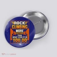 Rock Climbing More Awesome Male Female Climber Funny Gift Button thumb 0