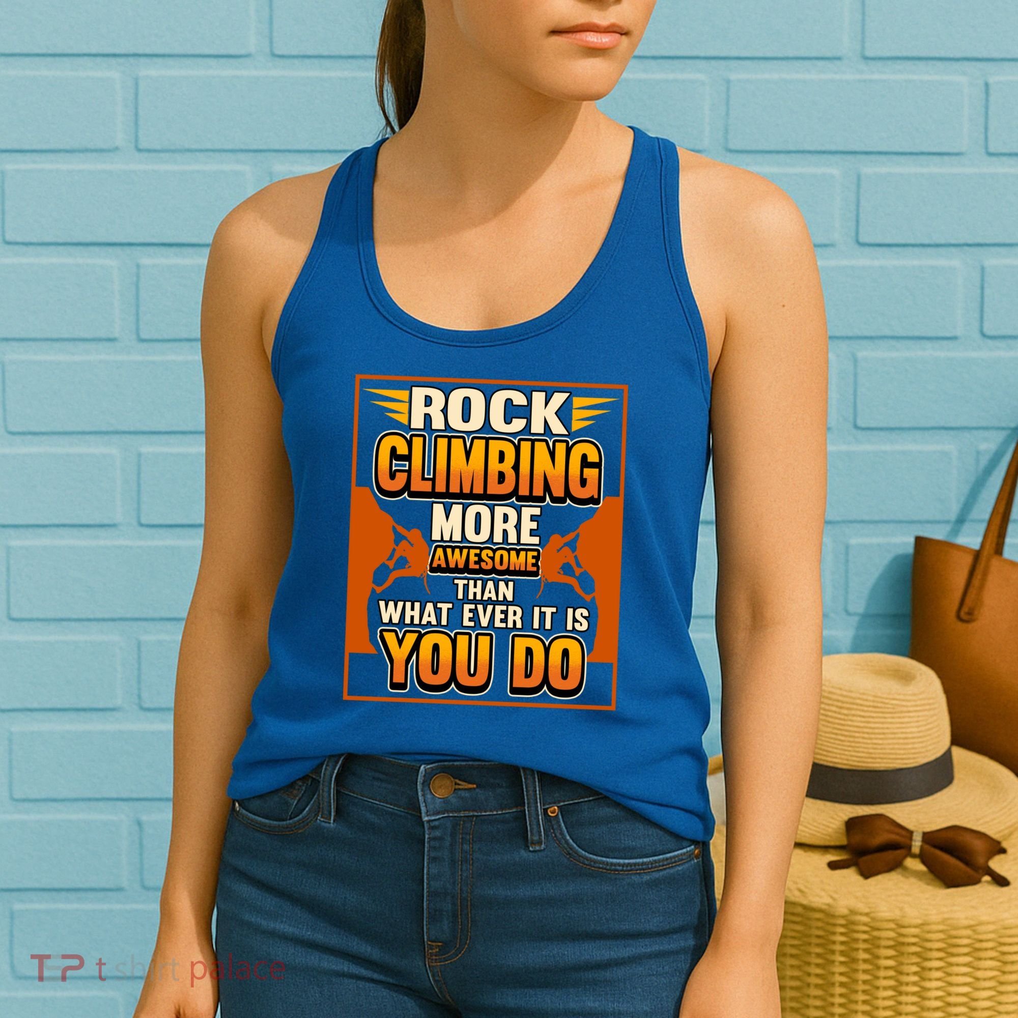 Rock Climbing More Awesome Male Female Climber Funny Gift Women's Tank Top