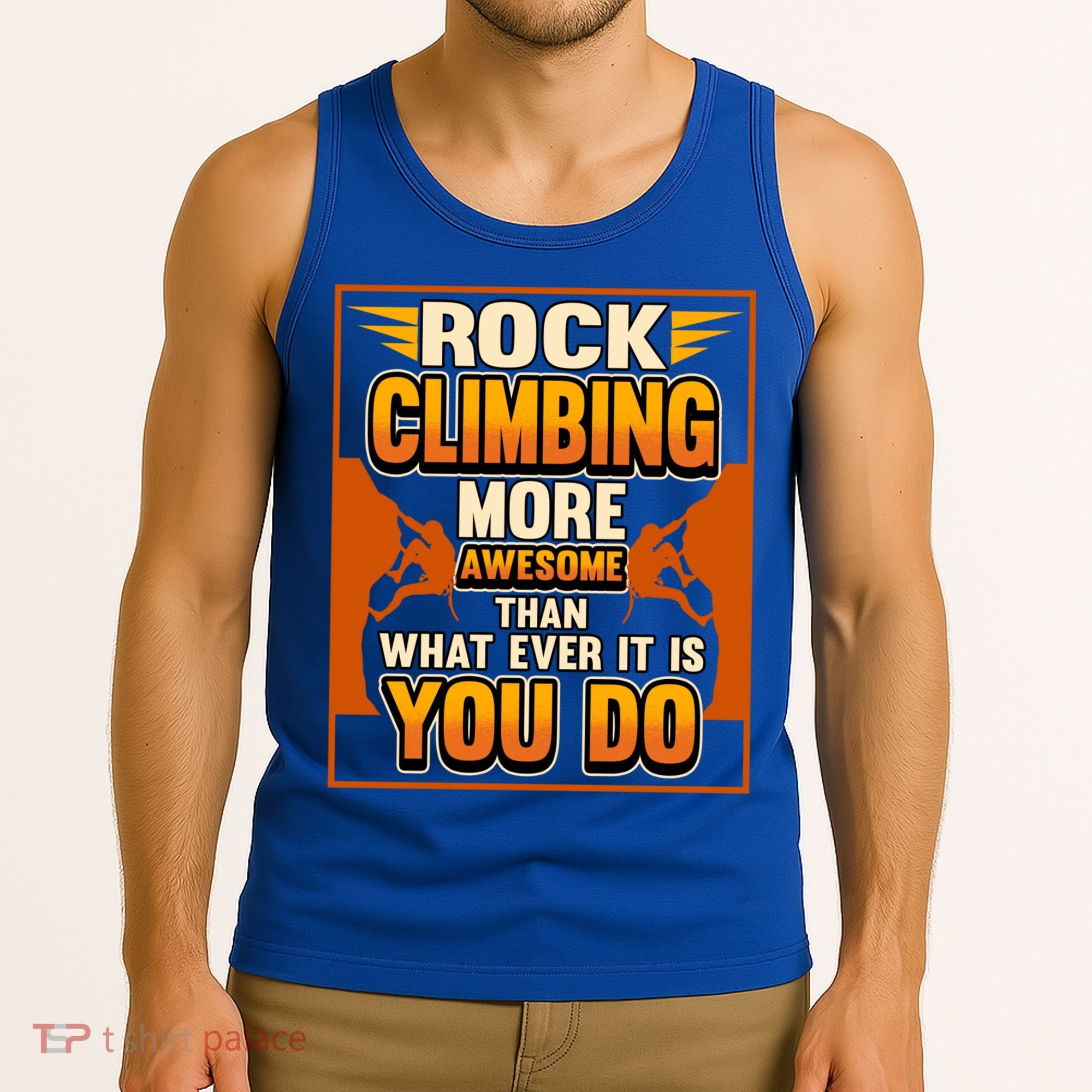 Rock Climbing More Awesome Male Female Climber Funny Gift Tank Top