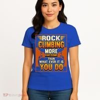 Rock Climbing More Awesome Male Female Climber Funny Gift Women's T-Shirt thumb 4