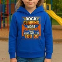 Rock Climbing More Awesome Male Female Climber Funny Gift Kids Hoodie thumb 3