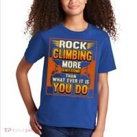 Rock Climbing More Awesome Male Female Climber Funny Gift Kids T-Shirt thumb 2