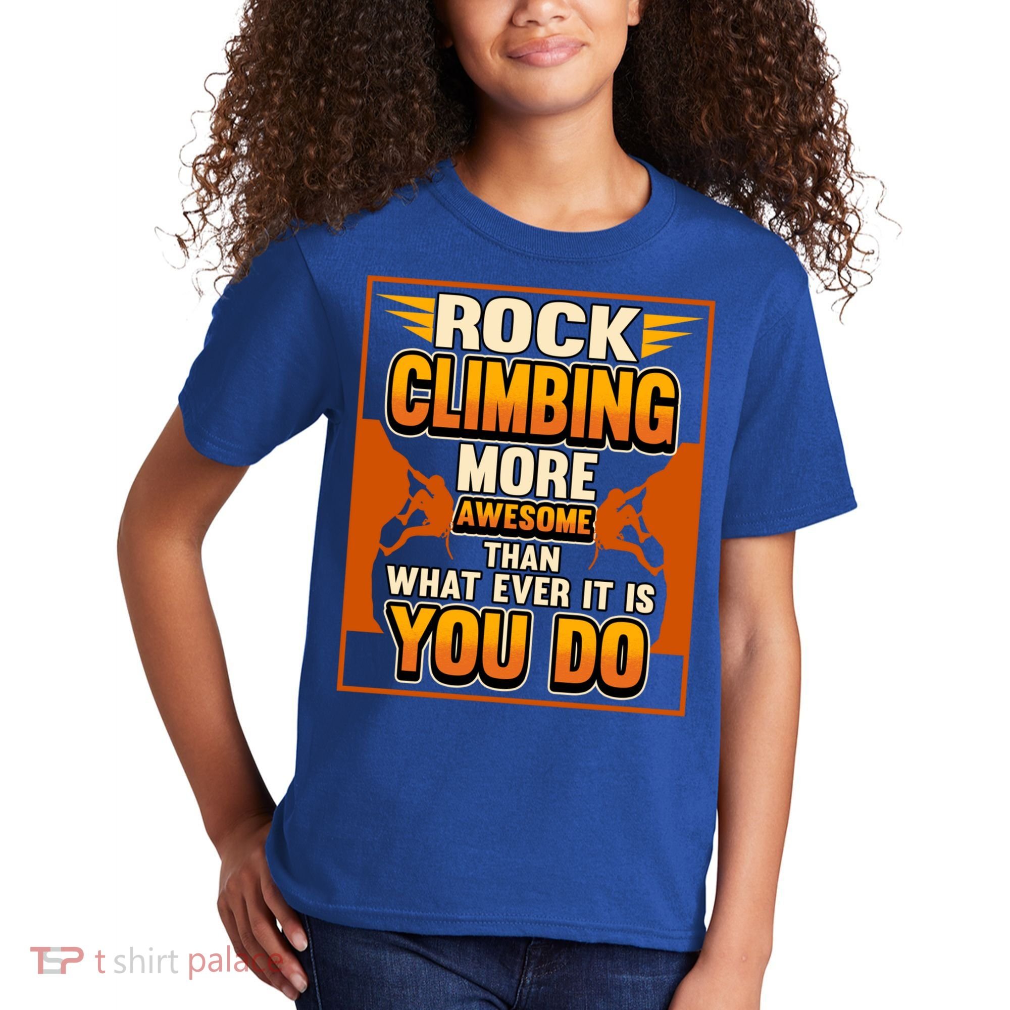 Rock Climbing More Awesome Male Female Climber Funny Gift Kids T-Shirt