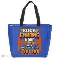 Rock Climbing More Awesome Male Female Climber Funny Gift Tote Bag thumb 0