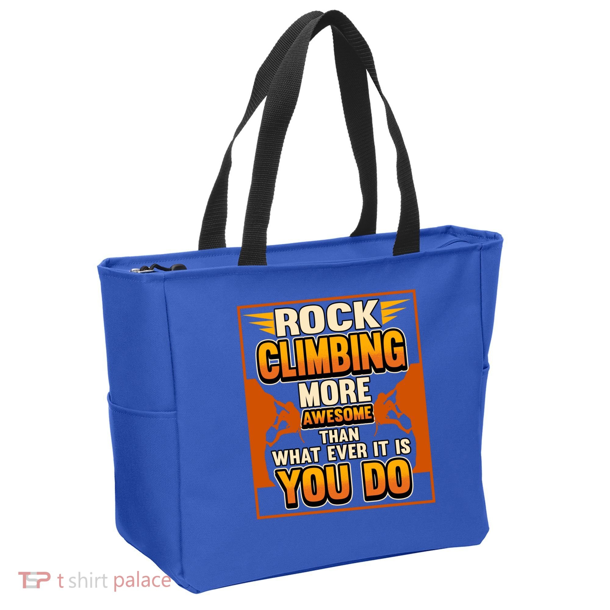Rock Climbing More Awesome Male Female Climber Funny Gift Tote Bag