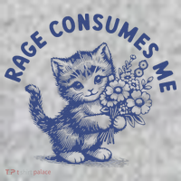 Rage Consumes Me Cat Flower Cute Kitty Cat Meme The Baniff Cuffed Pom Beanie thumb 2