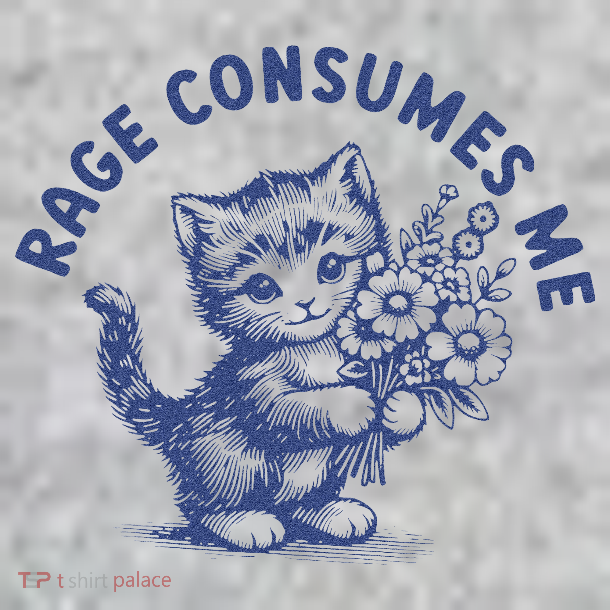 Rage Consumes Me Cat Flower Cute Kitty Cat Meme The Baniff Cuffed Pom Beanie
