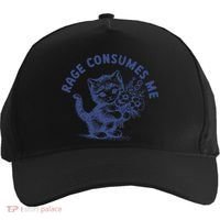 Rage Consumes Me Cat Flower Cute Kitty Cat Meme Five-Panel Snapback Cap thumb 0