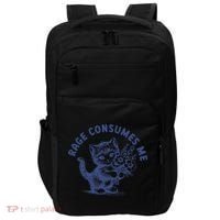 Rage Consumes Me Cat Flower Cute Kitty Cat Meme Impact Tech Backpack thumb 0