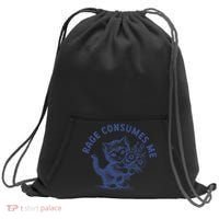 Rage Consumes Me Cat Flower Cute Kitty Cat Meme Sweatshirt Cinch Pack Bag thumb 0