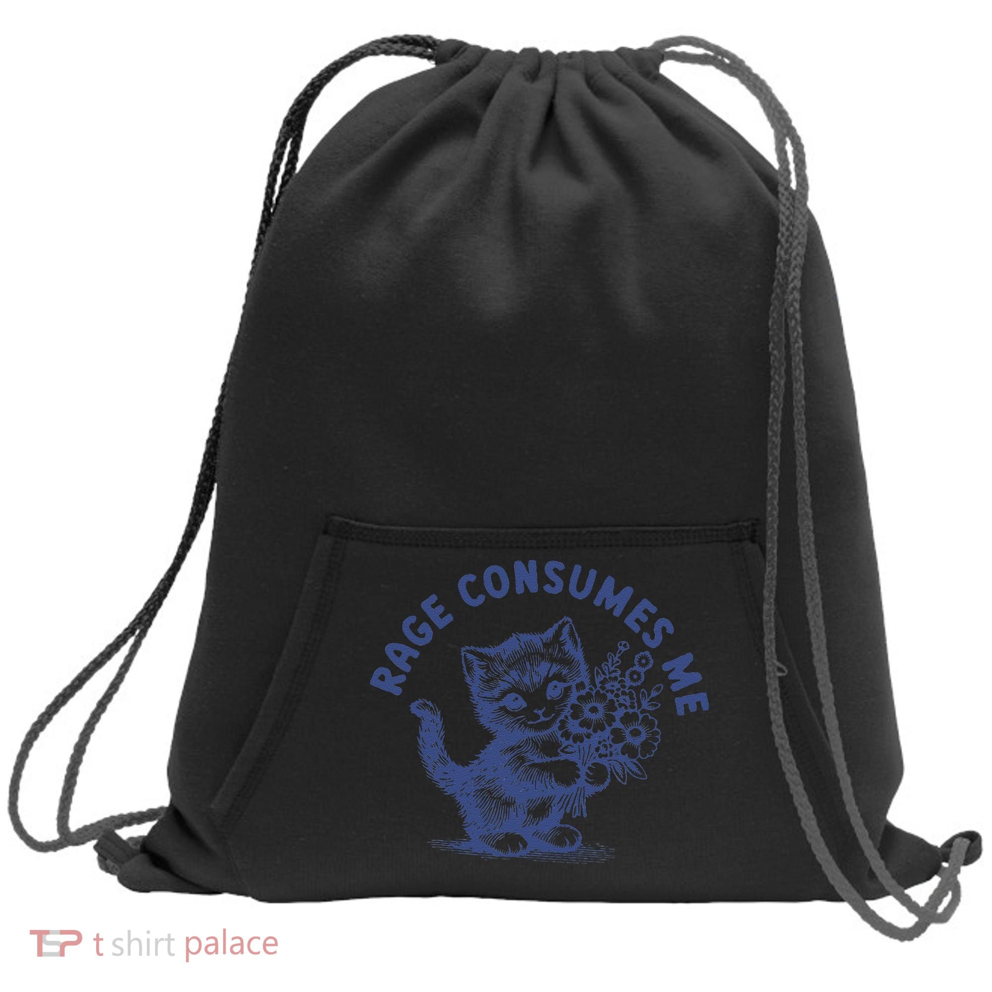 Rage Consumes Me Cat Flower Cute Kitty Cat Meme Sweatshirt Cinch Pack Bag