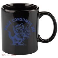 Rage Consumes Me Cat Flower Cute Kitty Cat Meme 11oz C Handle Ceramic Mug thumb 0