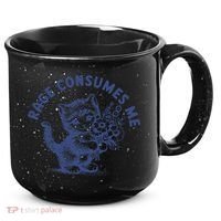 Rage Consumes Me Cat Flower Cute Kitty Cat Meme 15oz Campfire Ceramic Mug thumb 0
