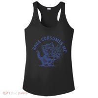 Rage Consumes Me Cat Flower Cute Kitty Cat Meme Ladies PosiCharge Competitor Racerback Tank thumb 0