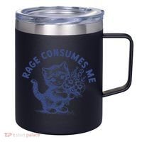Rage Consumes Me Cat Flower Cute Kitty Cat Meme 12oz Stainless Steel Coffee Mug thumb 0