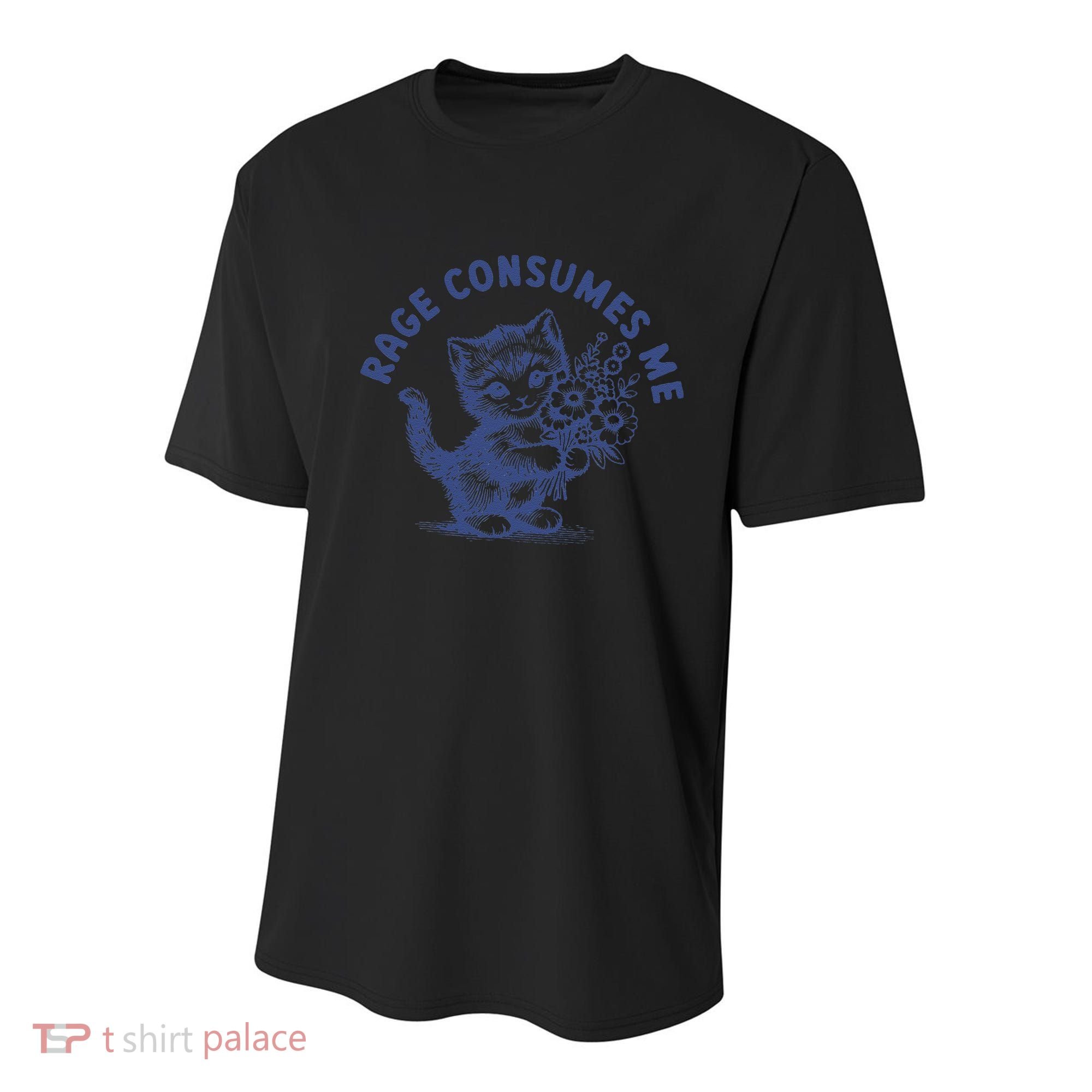 Rage Consumes Me Cat Flower Cute Kitty Cat Meme Youth Performance Sprint T-Shirt