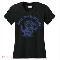 Rage Consumes Me Cat Flower Cute Kitty Cat Meme Women's Cooling Performance Crew T-Shirt thumb 0