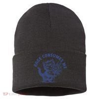 Rage Consumes Me Cat Flower Cute Kitty Cat Meme Sustainable Knit Beanie thumb 0