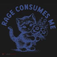 Rage Consumes Me Cat Flower Cute Kitty Cat Meme Pom Pom 12in Knit Beanie thumb 2