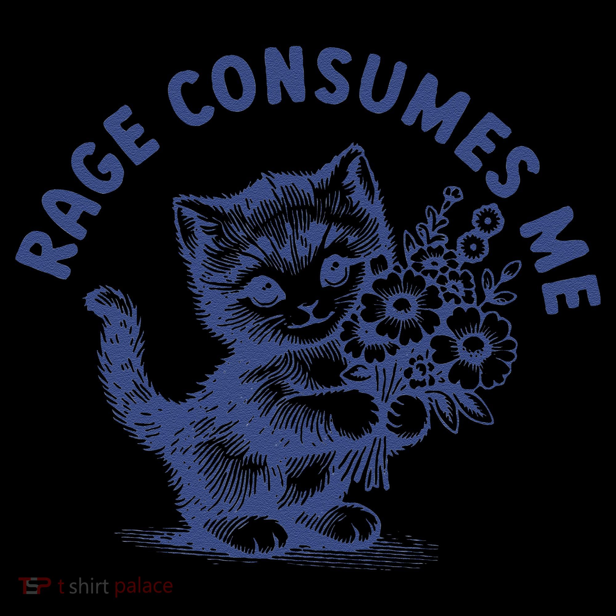 Rage Consumes Me Cat Flower Cute Kitty Cat Meme Pom Pom 12in Knit Beanie