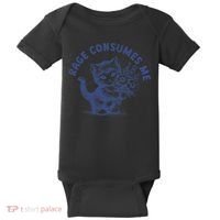 Rage Consumes Me Cat Flower Cute Kitty Cat Meme Baby Bodysuit thumb 0