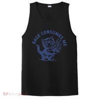 Rage Consumes Me Cat Flower Cute Kitty Cat Meme PosiCharge Competitor Tank thumb 0