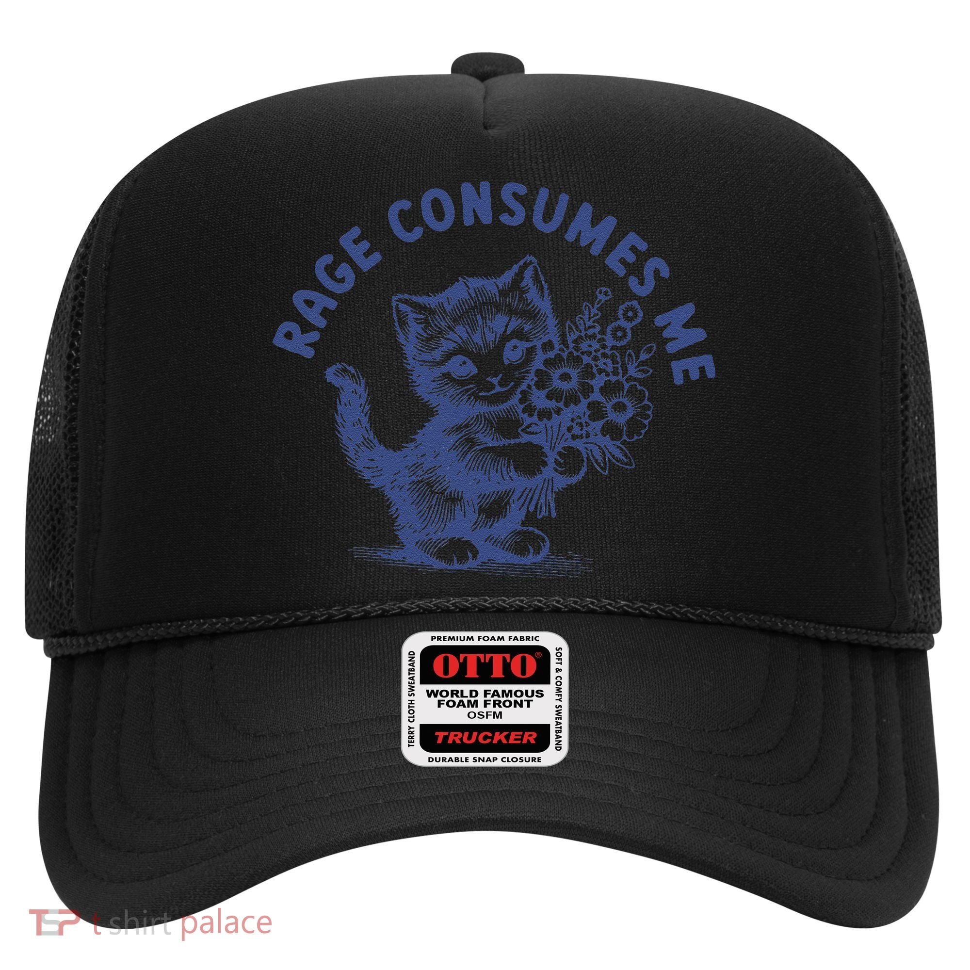 Rage Consumes Me Cat Flower Cute Kitty Cat Meme Hat