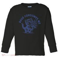 Rage Consumes Me Cat Flower Cute Kitty Cat Meme Toddler Long Sleeve Shirt thumb 0
