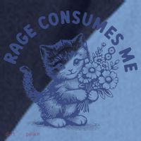Rage Consumes Me Cat Flower Cute Kitty Cat Meme Raglan Baseball Sleeve Shirt thumb 2