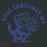 Rage Consumes Me Cat Flower Cute Kitty Cat Meme Infant Baby Jersey Bodysuit thumb 2
