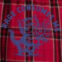 Rage Consumes Me Cat Flower Cute Kitty Cat Meme Women's Flannel Plaid Pajama Pants thumb 2