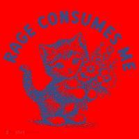 Rage Consumes Me Cat Flower Cute Kitty Cat Meme Santa Hat thumb 1