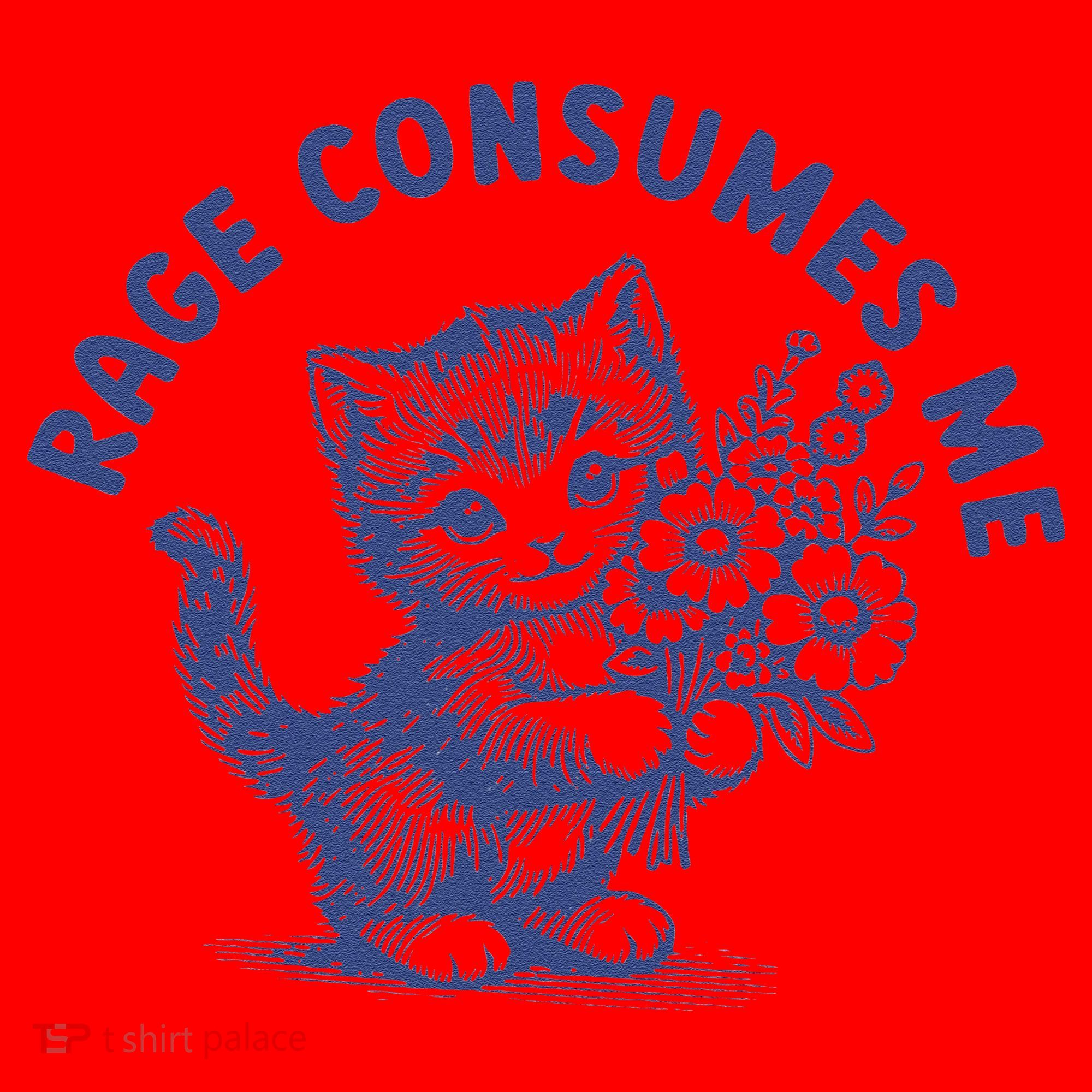 Rage Consumes Me Cat Flower Cute Kitty Cat Meme Santa Hat