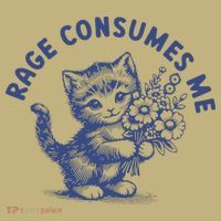 Rage Consumes Me Cat Flower Cute Kitty Cat Meme Mousepad thumb 1